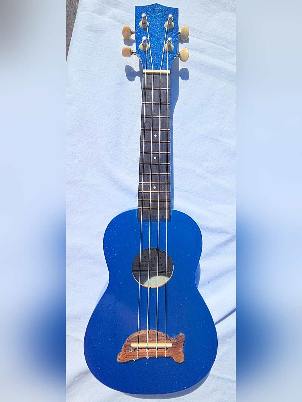 Makala Dolphin Soprano Ukulele Metallic Blue MK-SD Discontinued Color